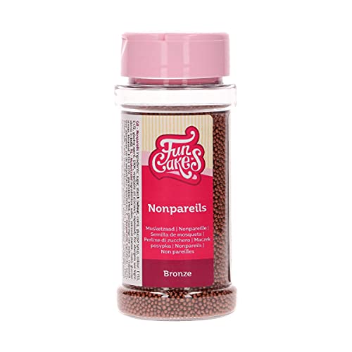 FunCakes Nonpareils Bronze: Kuchenstreusel, großartiger Geschmack, perfekt zum Dekorieren von Kuchen. 80 g. von FunCakes