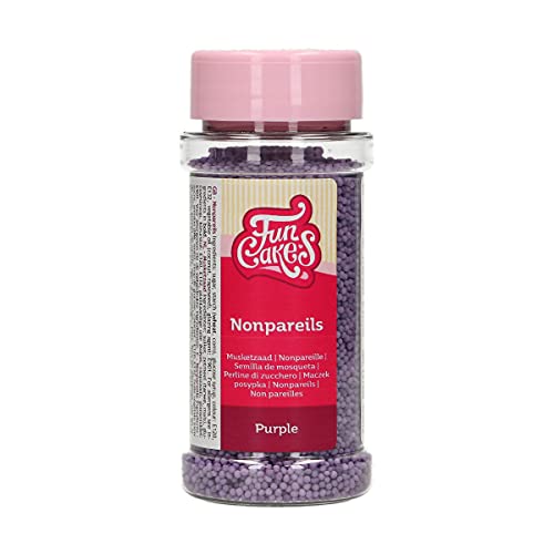 FunCakes Nonpareils Lila: Kuchenstreusel, guter Geschmack, perfekt zum Dekorieren von Kuchen. 80 g. von FunCakes