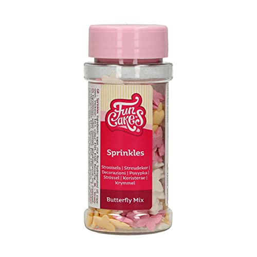 FunCakes Schmetterlinge Mix: Kuchenstreusel, guter Geschmack, perfekt zum Dekorieren von Kuchen, Cupcake-Streusel. 50 g. von FunCakes