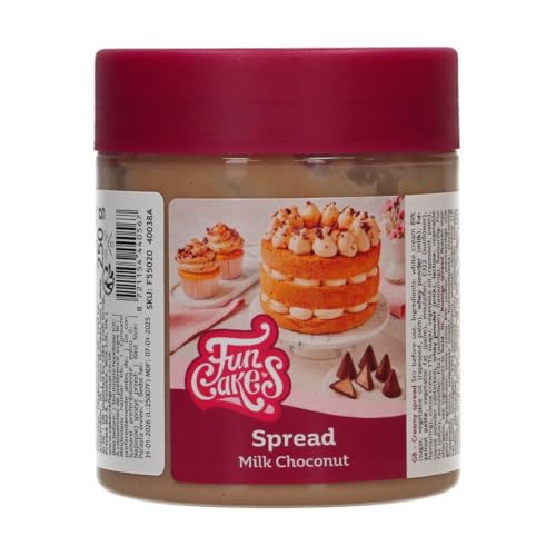 FunCakes Spread Melk Choconut: Aufstrich Milch Choconut, gut zum Schichten zwischen Kuchen, zum Auftragen auf oder in Gebackene Cakes - 250g von FunCakes