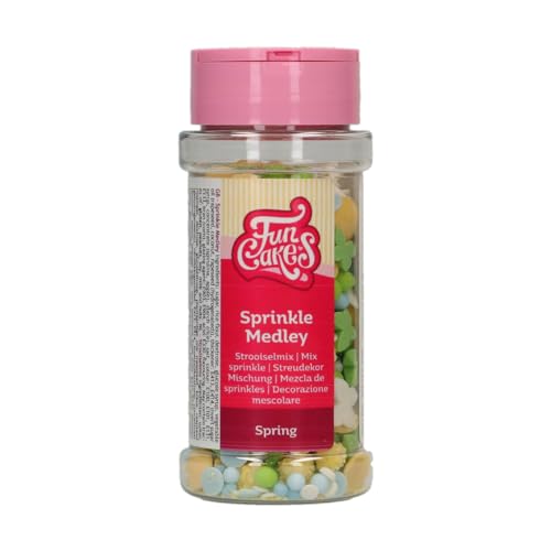 FunCakes Sprinkle Medley Frühling: Tortenstreusel, großartiger Geschmack, perfekt zum Verzieren von Torten, Streuselmischung. 50 g. von FunCakes