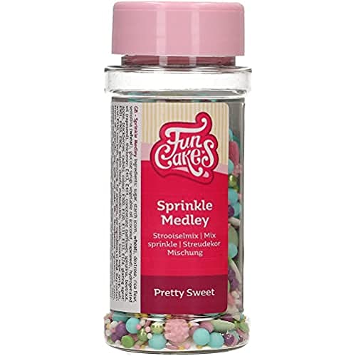 FunCakes Sprinkle Medley Pretty Sweet: Zuckerstreusel, guter Geschmack, perfekt zum Dekorieren von Kuchen, Sprinkle Mix. 65 g. von FunCakes