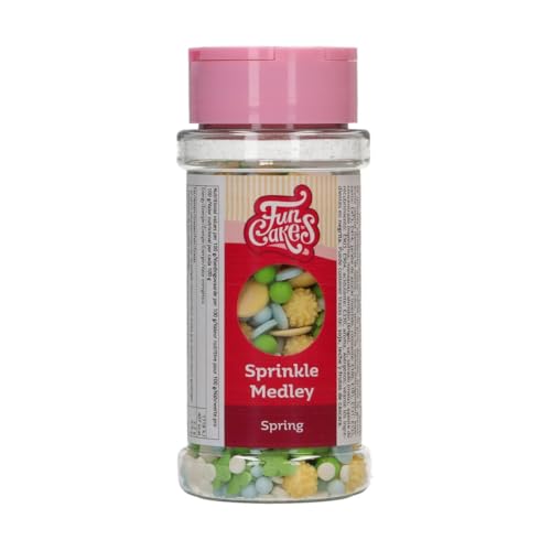 FunCakes Sprinkle Medley Spring: Zuckerstreusel, Großartiger Geschmack, gut zum Dekorieren von Kuchen, Torten und Cakes, Sprinkle Mix. 50 g. von FunCakes