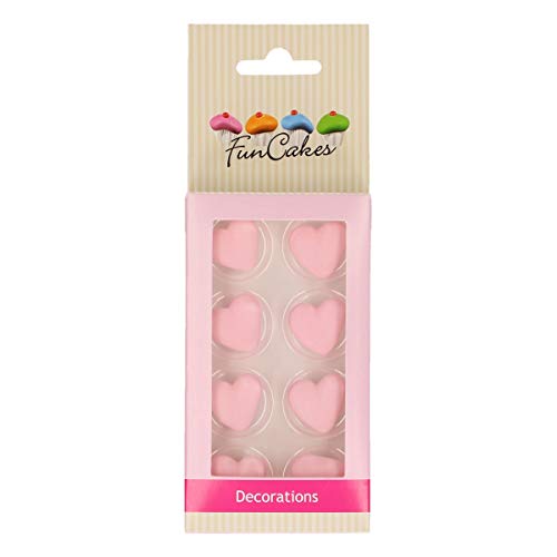 FunCakes Sugar Decorations Heart Pink Set/8, 20 g von FunCakes