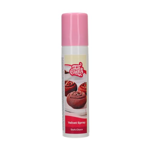 FunCakes Velvet Spray Dunkle Schokolade: Lebensmittelfarbe Spray, zum einfachen Aufsprühen einer Samtschicht auf Torten, perfekt für die Tortendekoration 100 ml von FunCakes