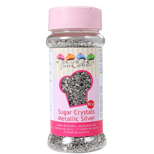 FunCakes bunter Zucker -Metallic Silber- 80 g von FunCakes