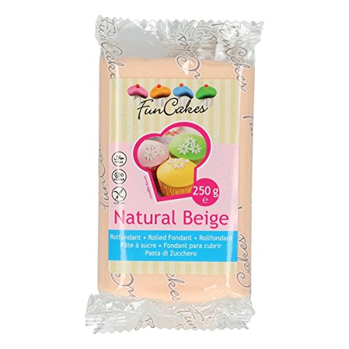 FunCakes Fondant -Natural beige 4er Pack (4 x 250 g) von FunCakes