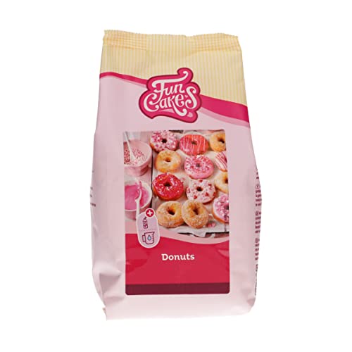 FunCakes Mix für Donuts, Backen Sie ganz einfach Ihre eigenen Donuts zu Hause in der Friteuse oder im Ofen, Halal. 500 g. von FunCakes