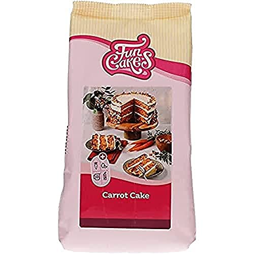 FunCakes Mix für Karottenkuchen, Backen Sie einfach einen köstlichen, würzigen und feuchten Karottenkuchen, Halal. 500 g. von FunCakes