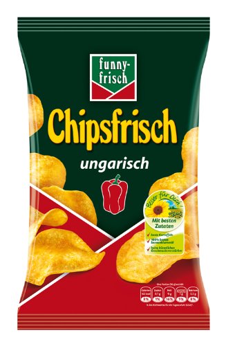 Funny-Frisch Chipsfrisch ungarisch, 4er Pack (4 x 50 g) von Funny-Frisch