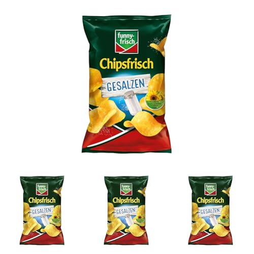 funny-frisch Chipsfrisch gesalzen, 150 g (Packung mit 4) von Funny-Frisch