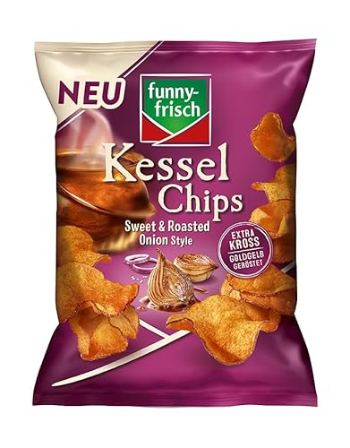 funny-frisch Kessel Chips Sweet and Roasted Onion, 10er Pack (10 x 120 g) von Funny-Frisch