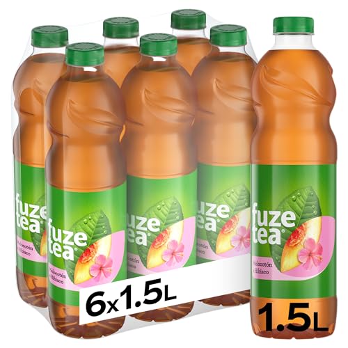 Fuze Tea Schwarzer Tee Pfirsich Hibiskus 1,25 l pro PET-Flasche, Tablett 6 Flaschen von Fuze Tea