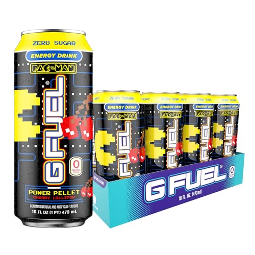 G Fuel Pac-Man Power Pellet – Cherry Lollipop Energy Drink, 473 ml Dose, 12er-Pack von G Fuel