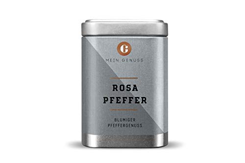 MEIN GENUSS Rosa Pfeffer, ganz - Blumiger Pfeffergenuss - Milde Schärfe - Für die vegane Küche - Interessante Würze - Für optische Akzente - Füllmenge: 50g von MEIN GENUSS