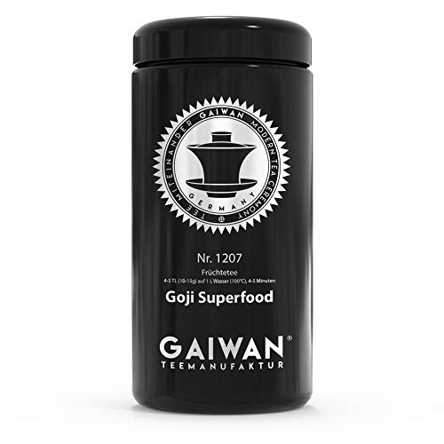 Große Teedose aus Glas für losen Tee, schwarz, luftdicht, 250 g, 500 g, 1000 g, beschriftet für Tee Nr. 1207 von GAIWAN von GAIWAN