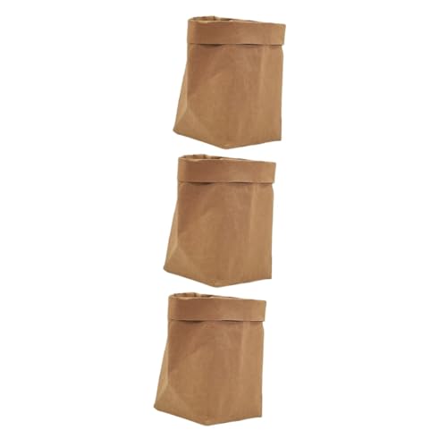 GANAZONO 3st Taschen Für Blumentöpfe Töpfe Für Pflanzen Kraftpapiertüte Waschbare Papiertüte Wiederverwendbare Einkaufstüten Für Die Küche Organisator Für Blumentöpfe Lunchpaket Gewaschen von GANAZONO