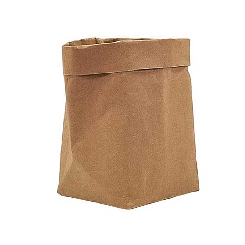 GANAZONO Pflanzentöpfe Kraftpapier Kleine Mülleimer Dekorative Papiertüte Organisator Für Blumentöpfe Wiederverwendbare Aufbewahrungstasche Blumentopf Kraftpapiertüte Waschbar Lunchpaket von GANAZONO