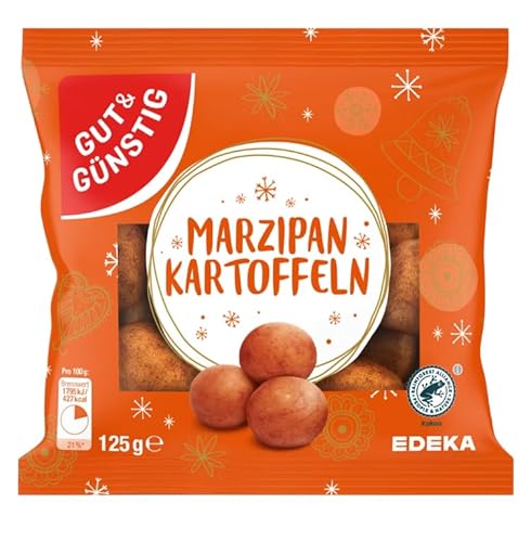 Gut&Günstig Marzipan Kartoffeln 125g mit 26% Mandeln & Kakaopulver verfeinert Weihnachtliche Süßigkeiten für die Adventszeit von GANIO