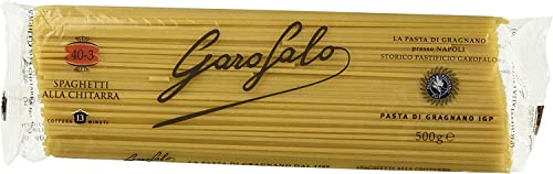 16x Garofalo Pasta di Gragnano IGP Spaghetti alla Chitarra N° 40-3 Hartweizengrieß Pasta Neapolitanische Pasta Packung mit 500g von GAROFALO