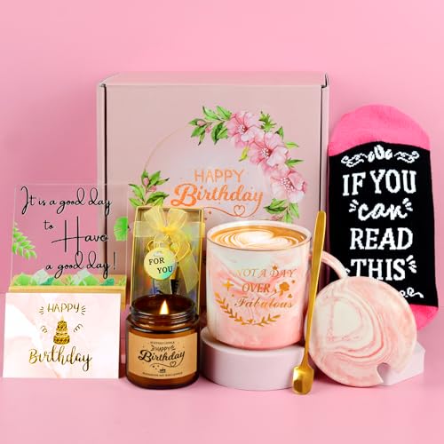 Geburtstagsgeschenk für Frauen, Geschenke für Frauen, Geschenk Freundin Geburtstag, Tasse Geschenkset für Frauen, Beste Freundin, Schwester, Mama, Ehefrau 18 21 30 40 50 60 Geburtstag von GEEKEO