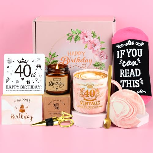 Geschenke für Frauen ab 40 Geburtstag, 40 Geburtstag Frauen Geschenk, Geburtstagsgeschenk für Frauen 40. Geschenke zum 40. Geburtstag Frau Beste Freundin Mama Schwester Ehefrau Geschenkideen von GEEKEO