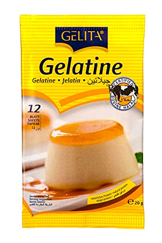 GELITA Blattgelatine HALAL Sachet a 12 Blätter / 20 gram von GELITA