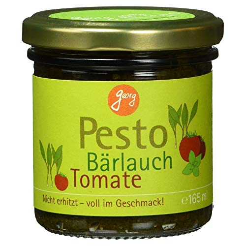 Georg Bio Pesto Bärlauch Tomate, vegan, 6er Pack (6 x 165 ml) von GEORG