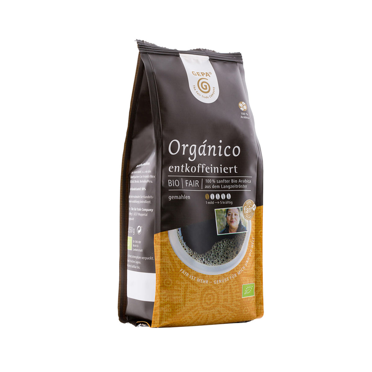 Bio Café Orgánico entkoffeiniert 250g, gemahlen von GEPA