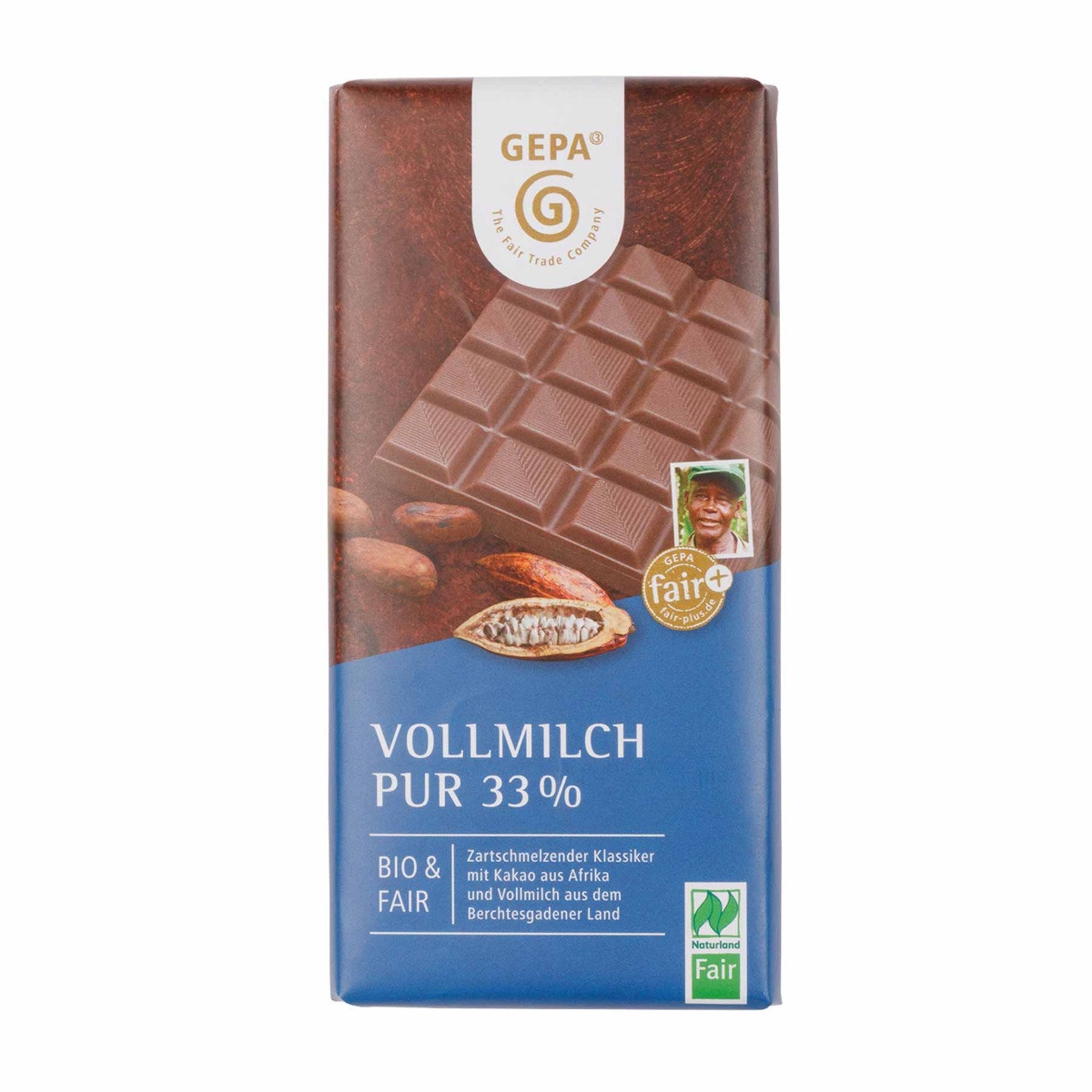 Bio Schokolade Vollmilch Pur 33% von GEPA