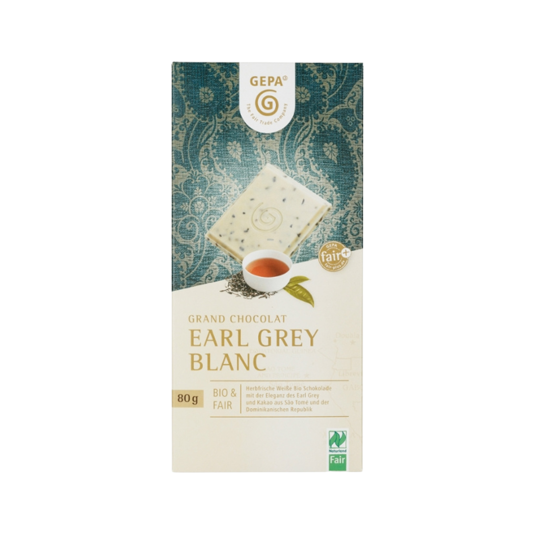 Earl Grey Blanc Weiße Schokolade, 80g von GEPA