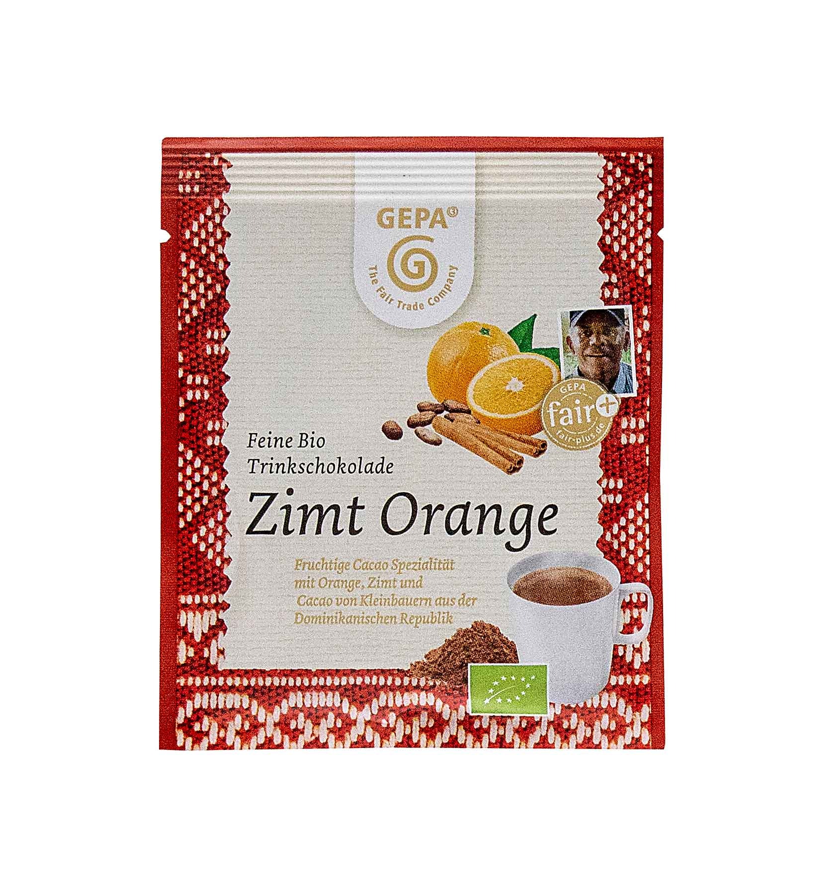 Feine Bio Trinkschokolade Zimt Orange von GEPA