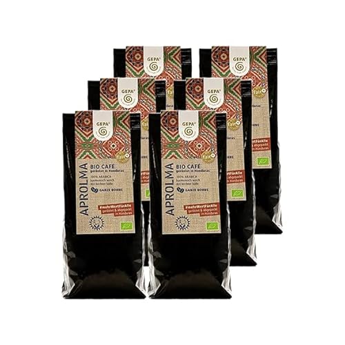 GEPA Bio Café Aprolma, 250g ganze Bohnen 6er Pack von GEPA