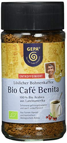 GEPA Bio-Café Benita entkoffeiniert Instant, 100 g (1er Pack) von GEPA