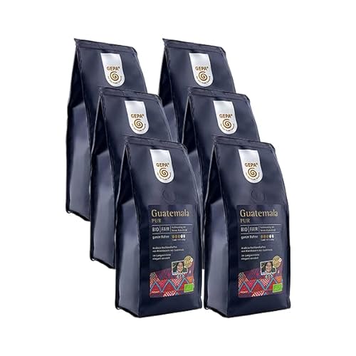 GEPA Bio Café Guatemala Pur, 250g ganze Bohnen 6er Pack von GEPA