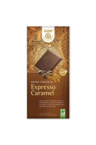 GEPA Bio Espresso Caramel, 38% Cacao, 10er Pack (10x 100 g Packung) von GEPA