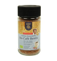 GEPA Premium Bio Café Benita ENTCOFFEINIERT - Instant Kaffee - 1 Karton (6 x 100g) Fair Trade Kaffee von GEPA