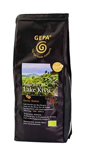 Gepa Café Lake Kivu Bohne, 250 g, 6er Pack von GEPA