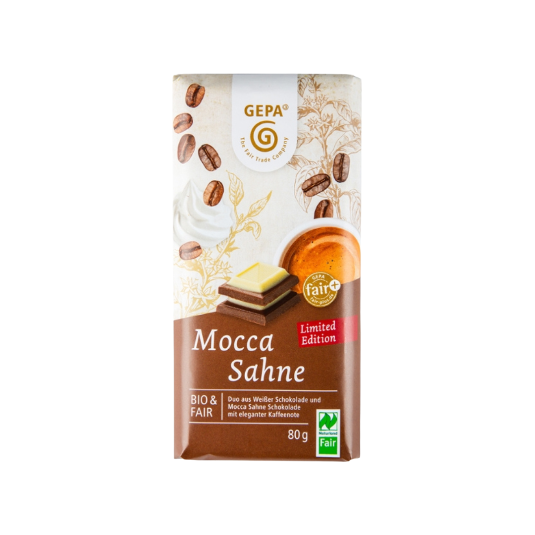 Mocca Sahne Schokolade, 80g von GEPA