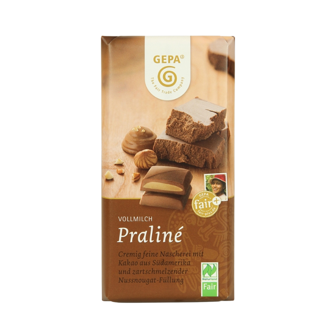 Premium Praliné Schokolade, 100g von GEPA