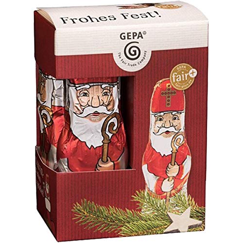 gepa Mini-Vollmilch-Nikolaus in Stanniolpapier, massiv (125 g) - Bio von GEPA