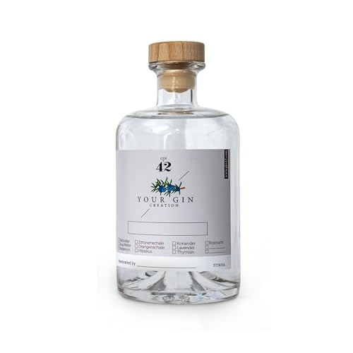 Neutralalkohol 37,5% Vol. von Gin 42-500 ml Basisalkohol für Gin Selbermachen, DIY-Spirituosen & Liköre - Ideal für Gin-Do-It-Youself-Sets - Ansatzalkohol für Whisky von GIN 42