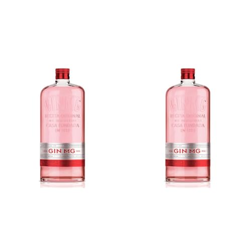 Gin MG | Rosa | 700 ml | 37,5% Vol. | Natürliche Aromen von mazerierten Erdbeeren | Aus 100% naturlichen Zutaten | Intensiver Geschmack von Erdbeeren | Mit klassischen Wacholdernoten (Packung mit 2) von GIN MG