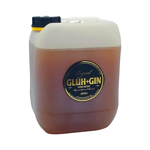 Glühgin! GINTASTIC Glüh+Gin Essenz für Gastronomen und Großverbraucher 5 Liter Glüh-Gin Essenz à 5 Liter ergeben 1 zu 1 gemischt mit Wasser 50 Portionen à 0,2l von GINTASTIC