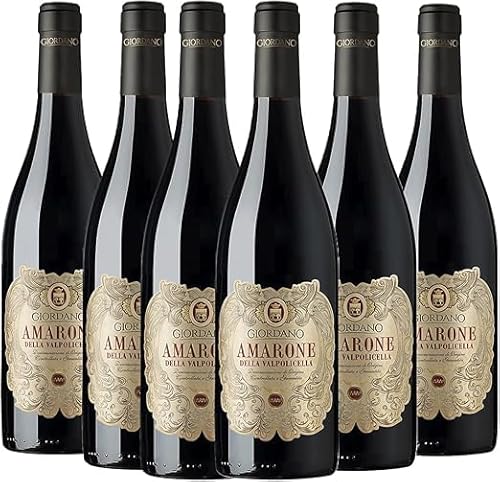 Giordano - BOX AMARONE - Packung mit 6 Flaschen Amarone della Valpolicella DOCG Aged Red - 6 Flaschen à 75 cl von GIORDANO