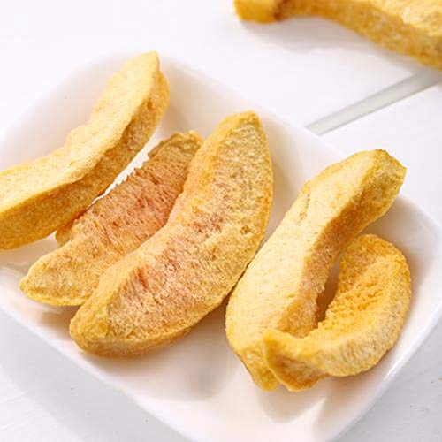 Glorious Inheriting Asiatischer Ursprung gefriergetrocknete gelbe Pfirsiche aus knusprigem Scheibenstück mit Netzbeutel von 1KGS / 1,000 gramm von GLORIOUS INHERITING