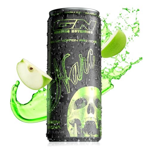 Narc Energy Drink inkl. Pfand 6€ | Starker Pre-Workout Booster | 160 mg Koffein & Taurin | Energie & Fokus Erfrischungsgetränk ohne Zucker Green Magna 24 Pack (24 x 0,25l) von GN Laboratories