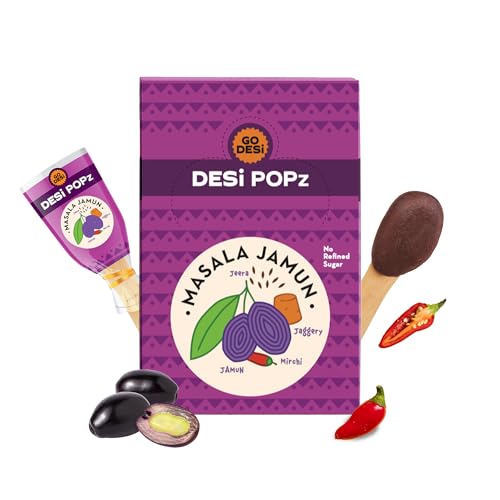 GO DESi POPz mit Bits- Masala Jamun (40 Stück) | DESi POPz | Fruchtsnacks | Lutscher für Kinder, 440 g von GO DESi