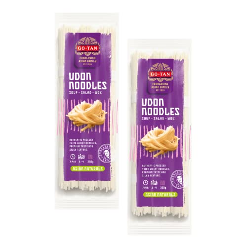 Go-Tan® | Japanische Udon-Nudeln | Japanische Spaghetti | Nudelmehl Weichweizen - 2 x 250 Gr von GO-TAN