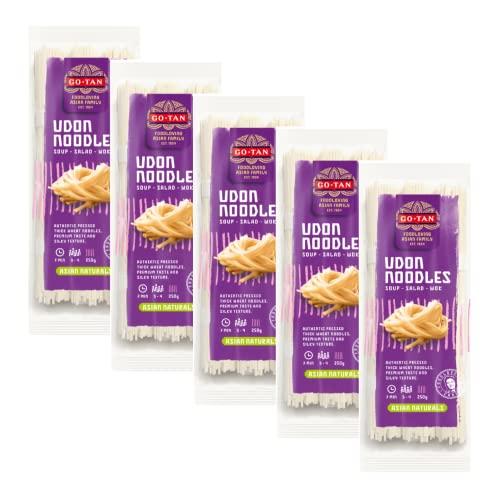 Go-Tan® | Japanische Udon-Nudeln | Japanische Spaghetti | Nudelmehl Weichweizen - 5 x 250 Gr von GO-TAN